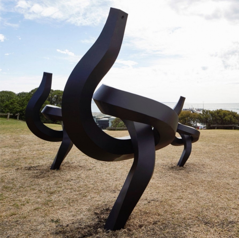 Aluminium Landmark Sculpture – My Public Penance by Martin George, 235x90x85cm