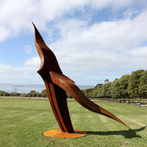 Corten Steel Landmark Sculpture – Flight of the Concord by Paul Mutimer, 4.5m wingspan x 3.5m tall | ARTpark Australia