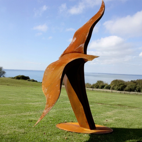 Corten Steel Landmark Sculpture – Flight of the Concord by Paul Mutimer, 4.5m wingspan x 3.5m tall | ARTpark Australia
