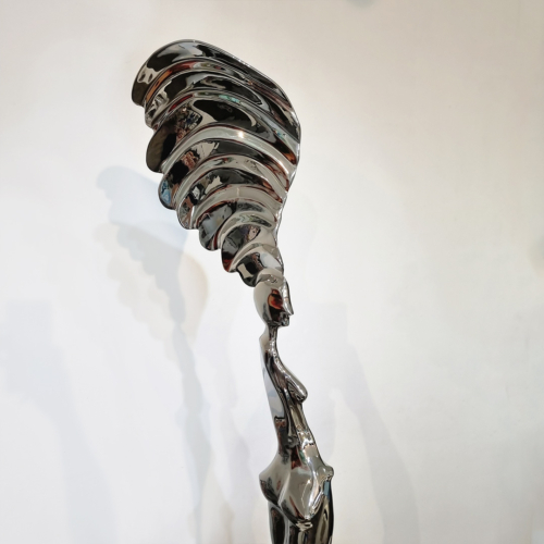 Stainless Steel Figurative Sculpture – Muse of Time, Study by Hugh McLachlan, 120cm | ARTpark Australia