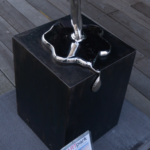 Stainless Steel Figurative Sculpture – Muse of Time by Hugh McLachlan, 260cm | ARTpark Australia