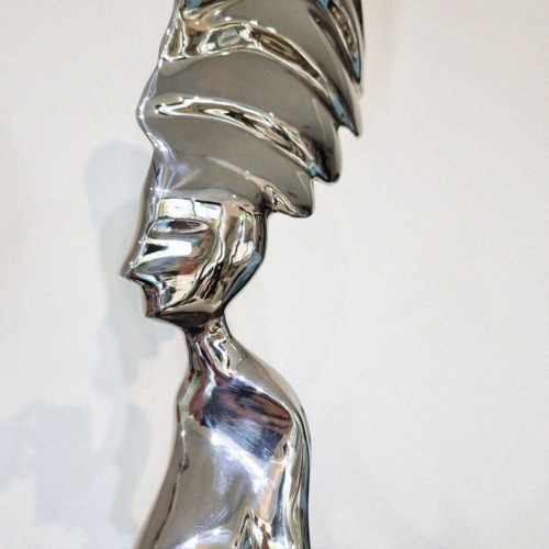 Stainless Steel Figurative Sculpture – Muse of Time, Study by Hugh McLachlan, 120cm | ARTpark Australia