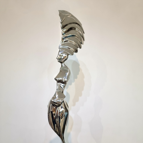 Stainless Steel Figurative Sculpture – Muse of Time, Study by Hugh McLachlan, 120cm | ARTpark Australia