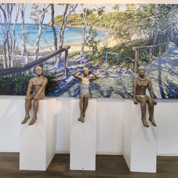 Bronze Figurative Sculpture – Swimmer Series by Mela Cooke, 60-70cm | ARTpark Australia