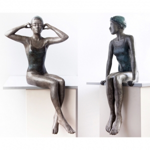 mela cooke bronze swimmer sculpture