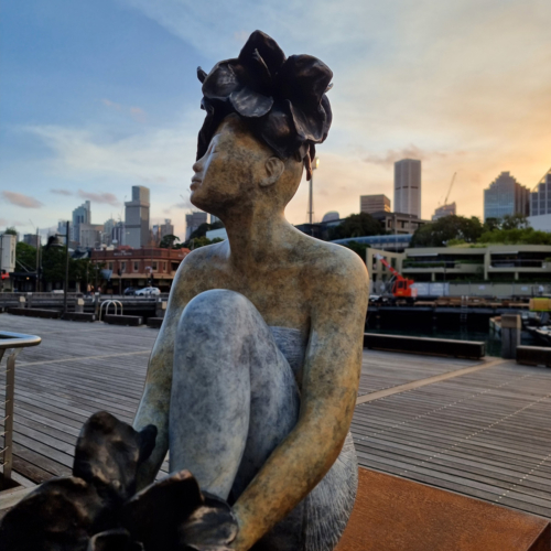 Bronze Figurative Sculpture – Midsummer Night Dream by Mela Cooke, 100cm | ARTpark Australia