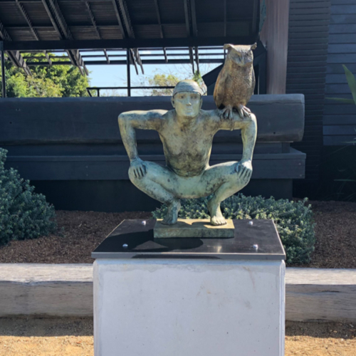 Bronze Figurative Sculpture – The Night Hunter by Mela Cooke, 62x45x28cm | ARTpark Australia