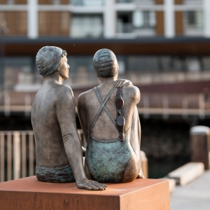 mela cooke bronze swimmer sculpture