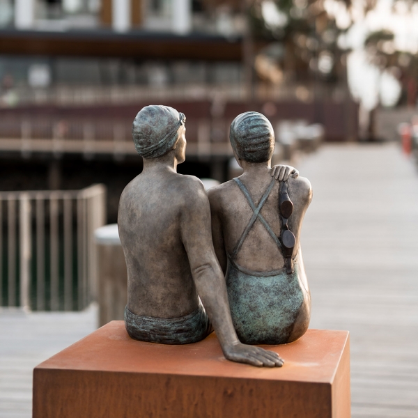 mela cooke bronze swimmer sculpture