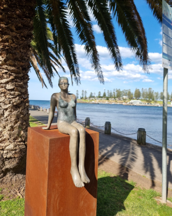 Bronze Swimmer Sculpture – Hush by Mela Cooke, 98x40x48cm | ARTpark Australia