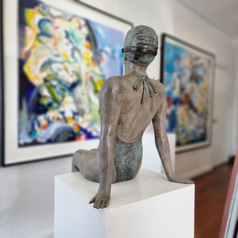 Hush by Mela Cooke - Bronze garden sculpture, 164cm - view 8