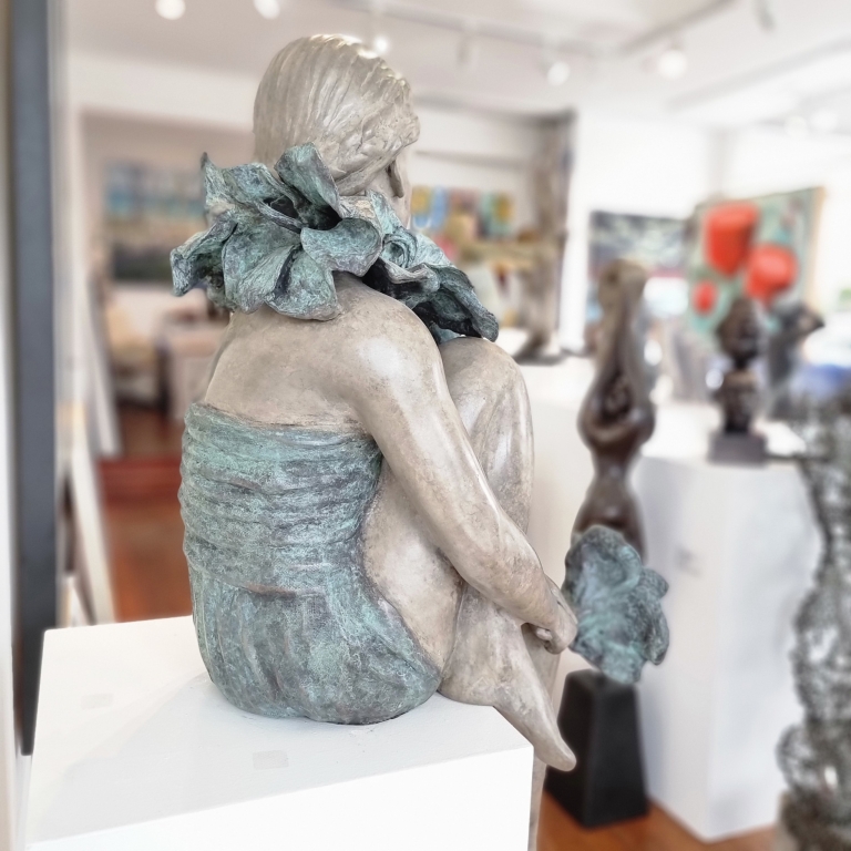 Bronze Swimmer Sculpture – Urban Botanica by Mela Cooke, 98x48x25cm - view 11
