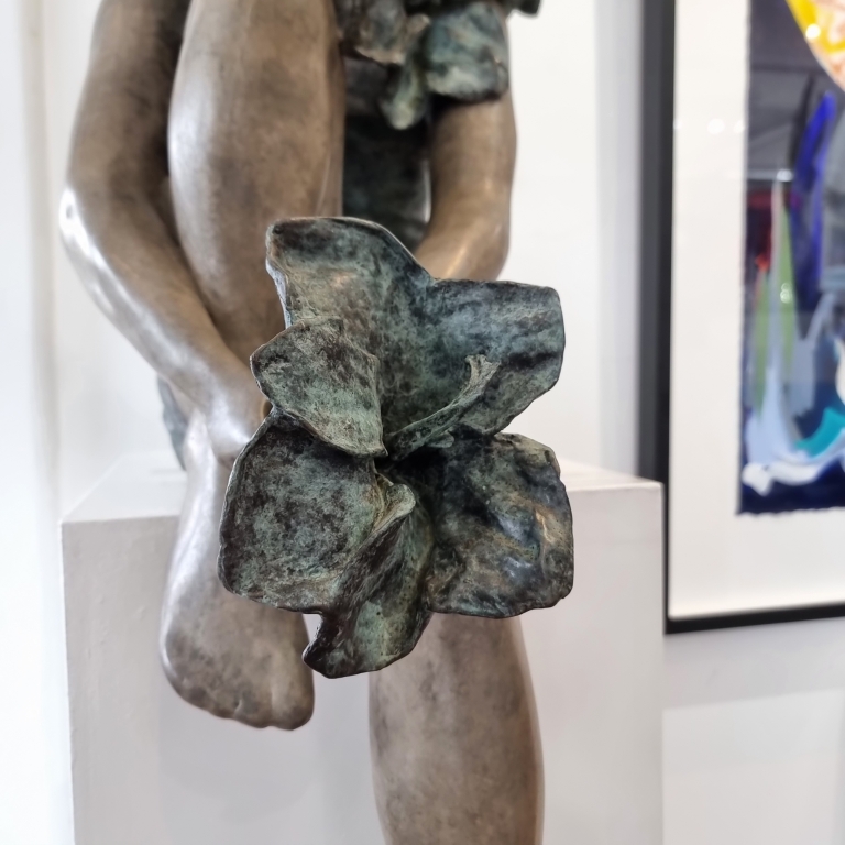 Bronze Swimmer Sculpture – Urban Botanica by Mela Cooke, 98x48x25cm - view 12