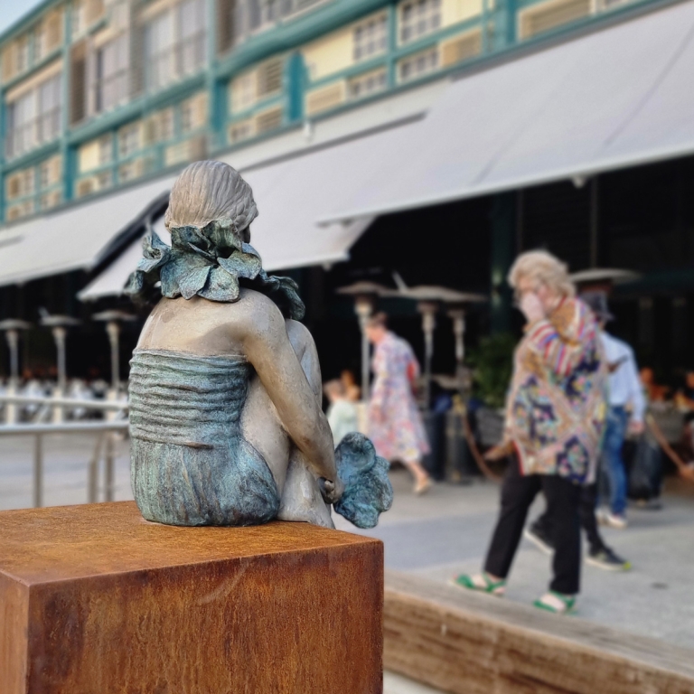 Bronze Swimmer Sculpture – Urban Botanica by Mela Cooke, 98x48x25cm - view 14