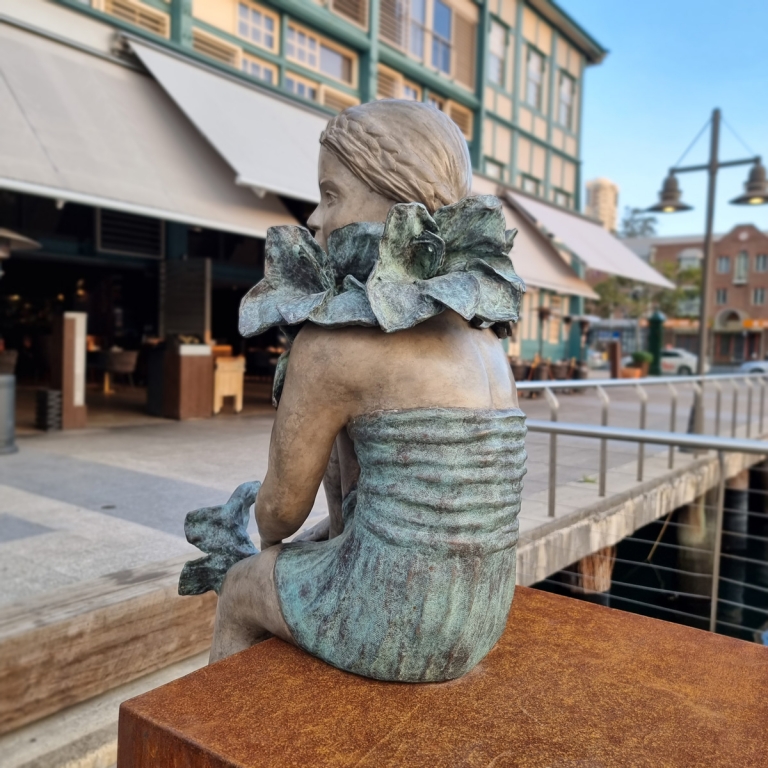 Bronze Swimmer Sculpture – Urban Botanica by Mela Cooke, 98x48x25cm - view 16