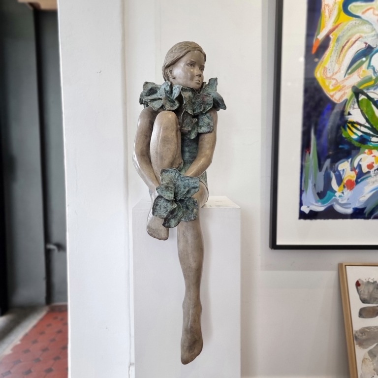 Bronze Swimmer Sculpture – Urban Botanica by Mela Cooke, 98x48x25cm - view 6