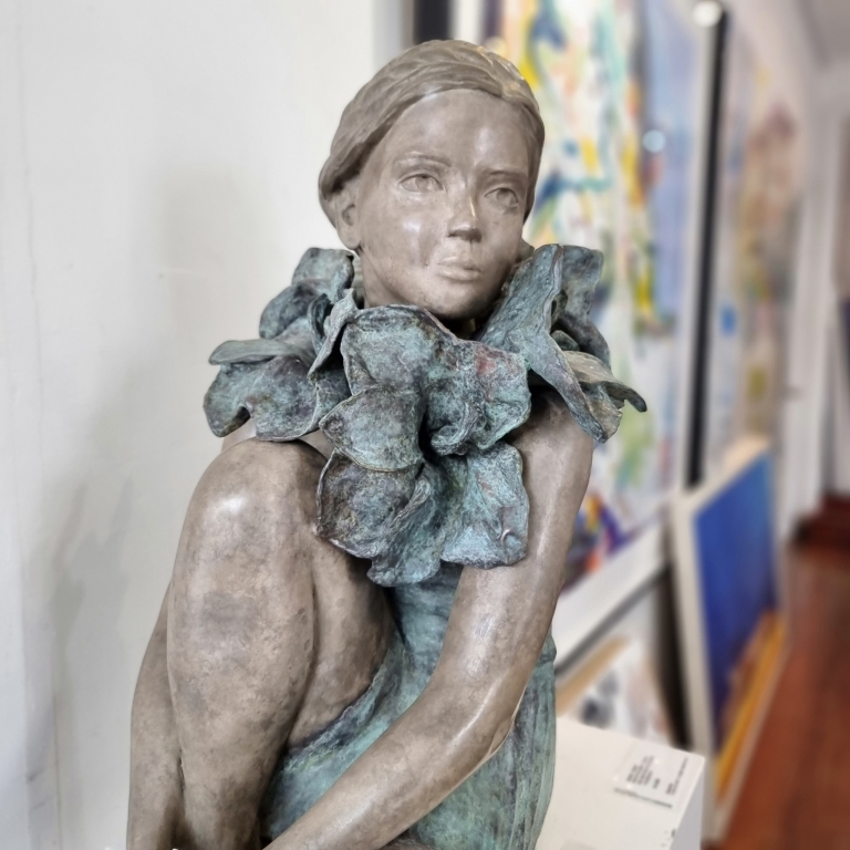 Bronze Swimmer Sculpture – Urban Botanica by Mela Cooke, 98x48x25cm - view 8