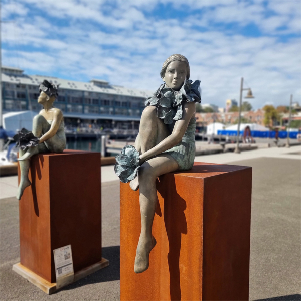 mela cooke sculpture bronze swimmer figure