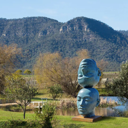 Stainless Steel Landmark Sculpture – Reflections XL by Phillip Piperides, 350x110x110cm | ARTpark Australia