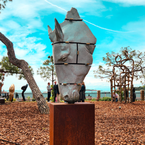 Bronze Horse Sculpture – Next Level by Stephen Glassborow, 185x40x35cm | ARTpark Australia