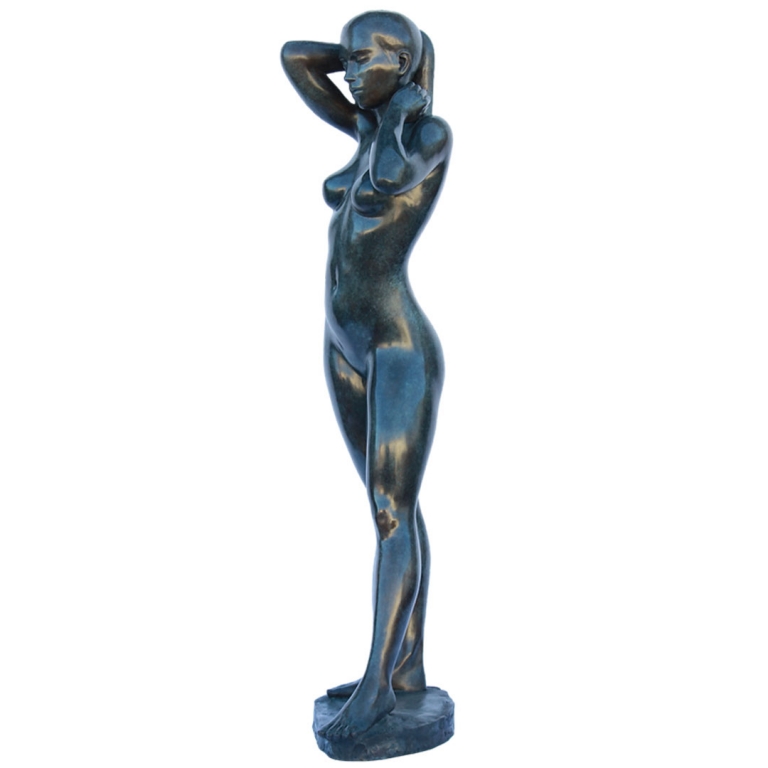 Bronze Figurative Sculpture – Stepping Bather by Phillip Piperides, 165x40x30cm - view 2