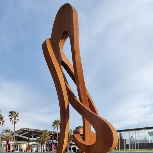 Corten Steel Sculpture – Life's Journey by Wayne Smith, 280x180cm | ARTpark Australia