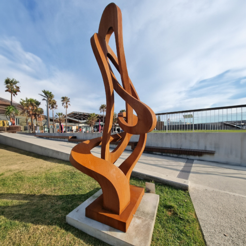 Corten Steel Sculpture – Life's Journey by Wayne Smith, 280x180cm | ARTpark Australia