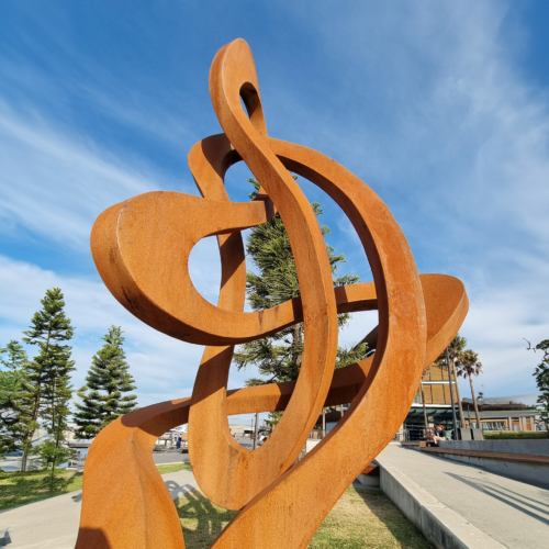 Corten Steel Sculpture – Life's Journey by Wayne Smith, 280x180cm | ARTpark Australia