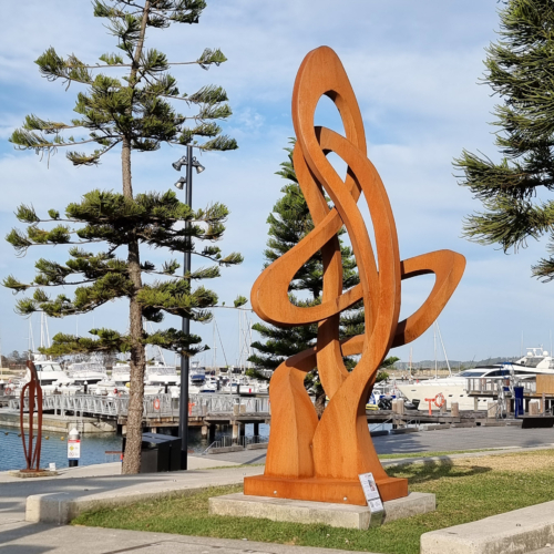 Corten Steel Sculpture – Life's Journey by Wayne Smith, 280x180cm | ARTpark Australia