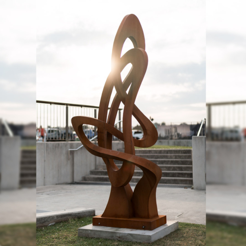 Corten Steel Sculpture – Life's Journey by Wayne Smith, 280x180cm | ARTpark Australia