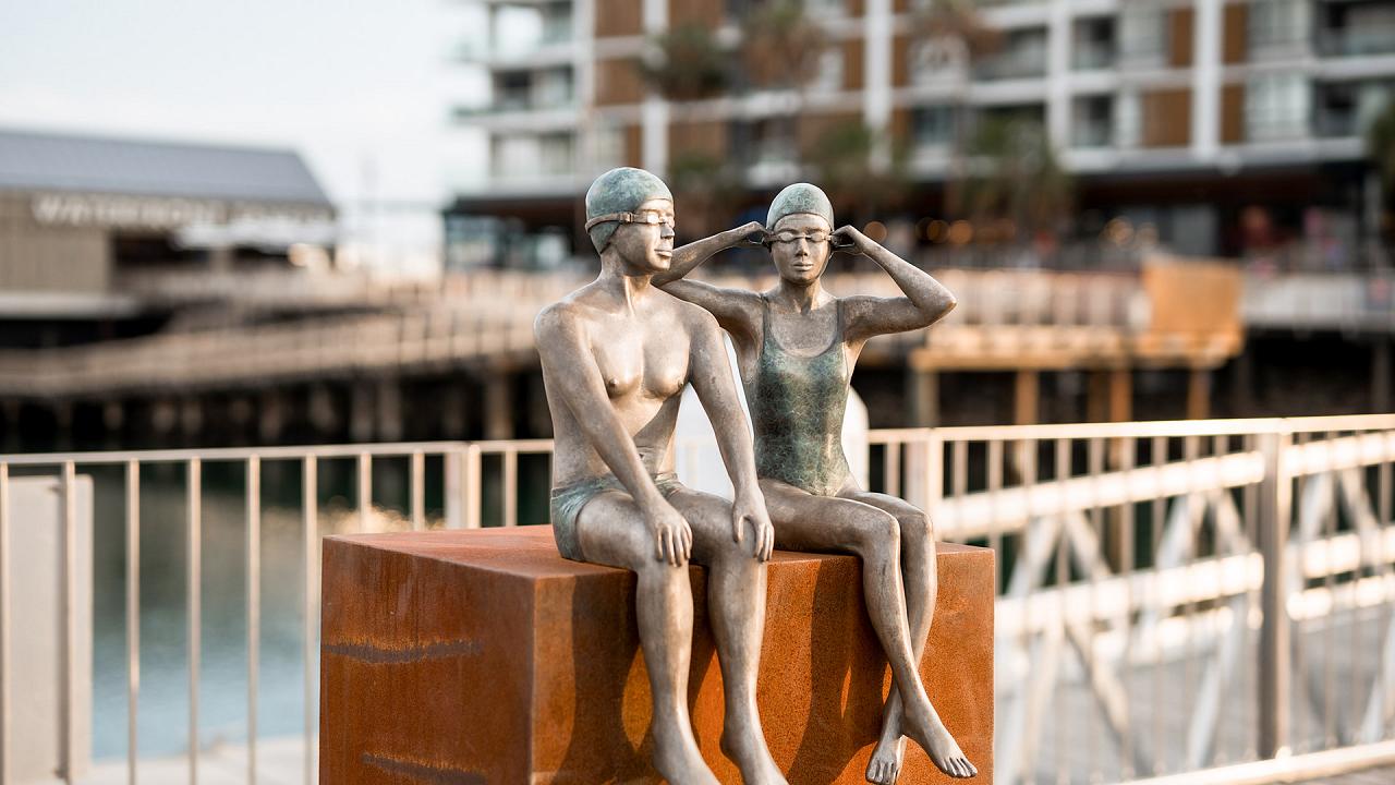 outdoor bronze figurative sculpture