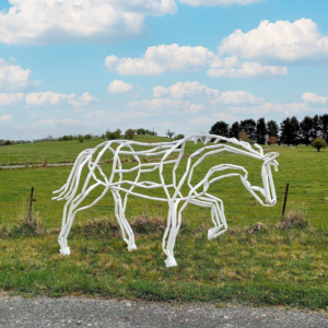 outdoor life size horse sculpture