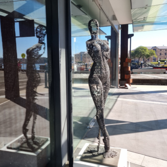 Fabricated Steel Figurative Sculpture – Last Dance by Emad Dhahir, 170x50x30cm | ARTpark Australia