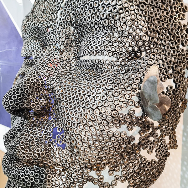 metal female sculpture