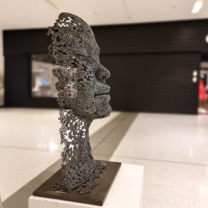 metal female sculpture