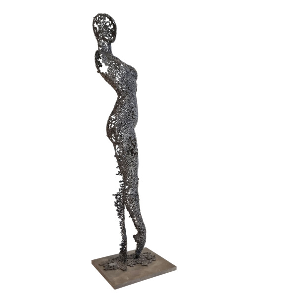 metal female sculpture