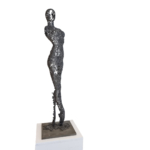 metal female sculpture