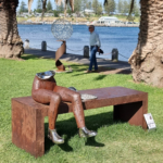 Anybody-for-tennis? Nicole Allen sculpture