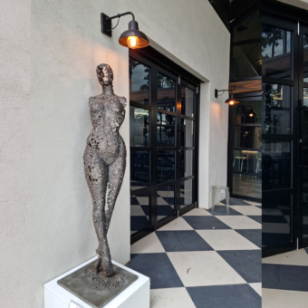 Fabricated Steel Figurative Sculpture – Last Dance by Emad Dhahir, 170x50x30cm | ARTpark Australia