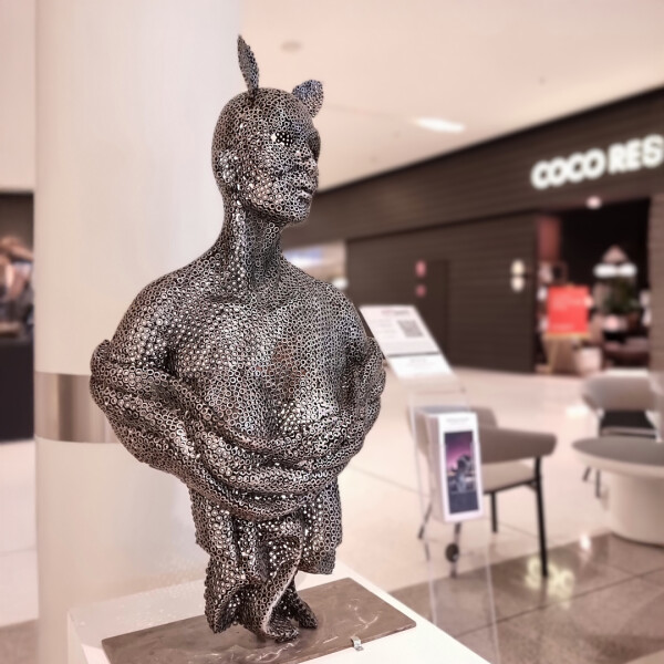 metal female sculpture