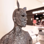 metal female sculpture