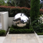 round garden sculpture