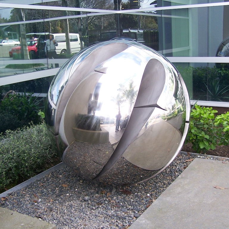 round garden sculpture