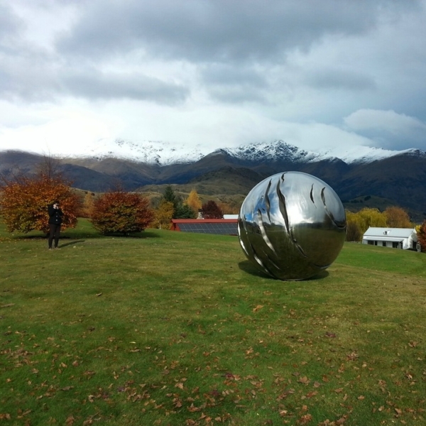 round garden sculpture