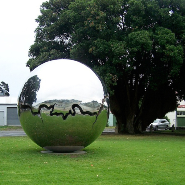 round garden sculpture