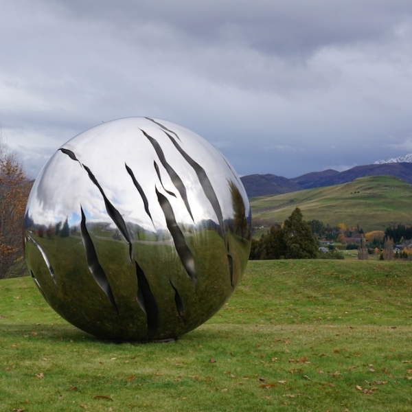 round garden sculpture