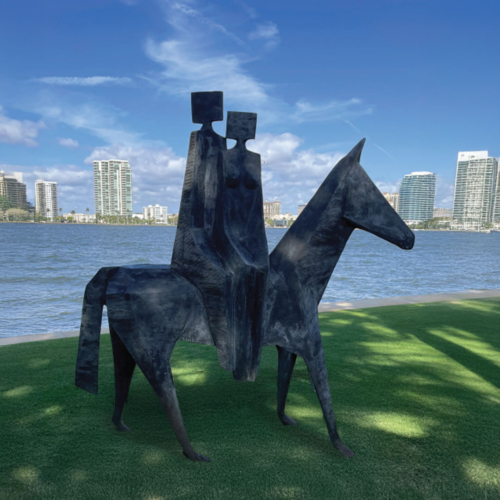 Bronze Horse Sculpture – Feria by Jacques Le Bescond, 238x238x75cm | ARTpark Australia
