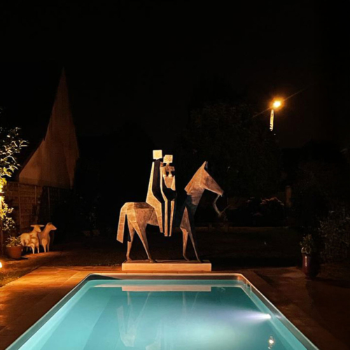 Bronze Horse Sculpture – Feria by Jacques Le Bescond, 238x238x75cm | ARTpark Australia