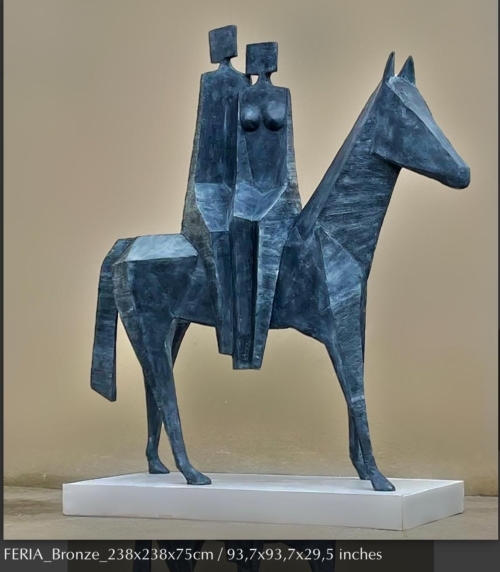Bronze Horse Sculpture – Feria by Jacques Le Bescond, 238x238x75cm | ARTpark Australia