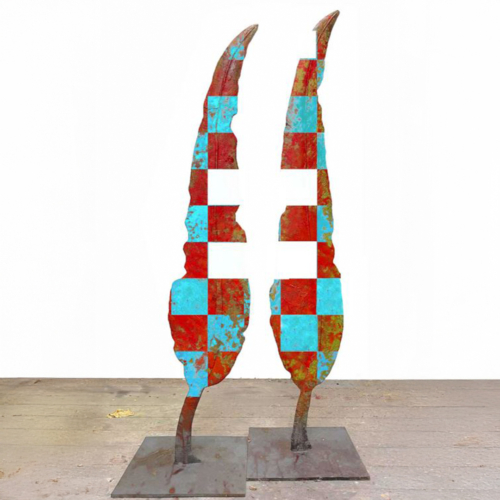 Bronze Totem Sculpture – Checkmate, Eucalypts by Stephen Glassborow, 150-170cm | ARTpark Australia